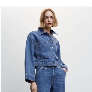 Mango Women's Pocketed Denim Jacket